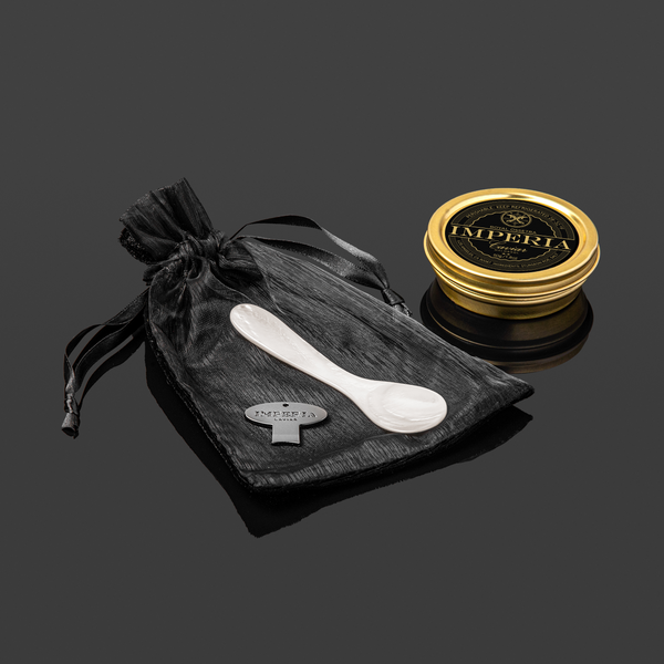 Imperia Royal Ossetra Caviar Set with Mother of Pearl Spoon
