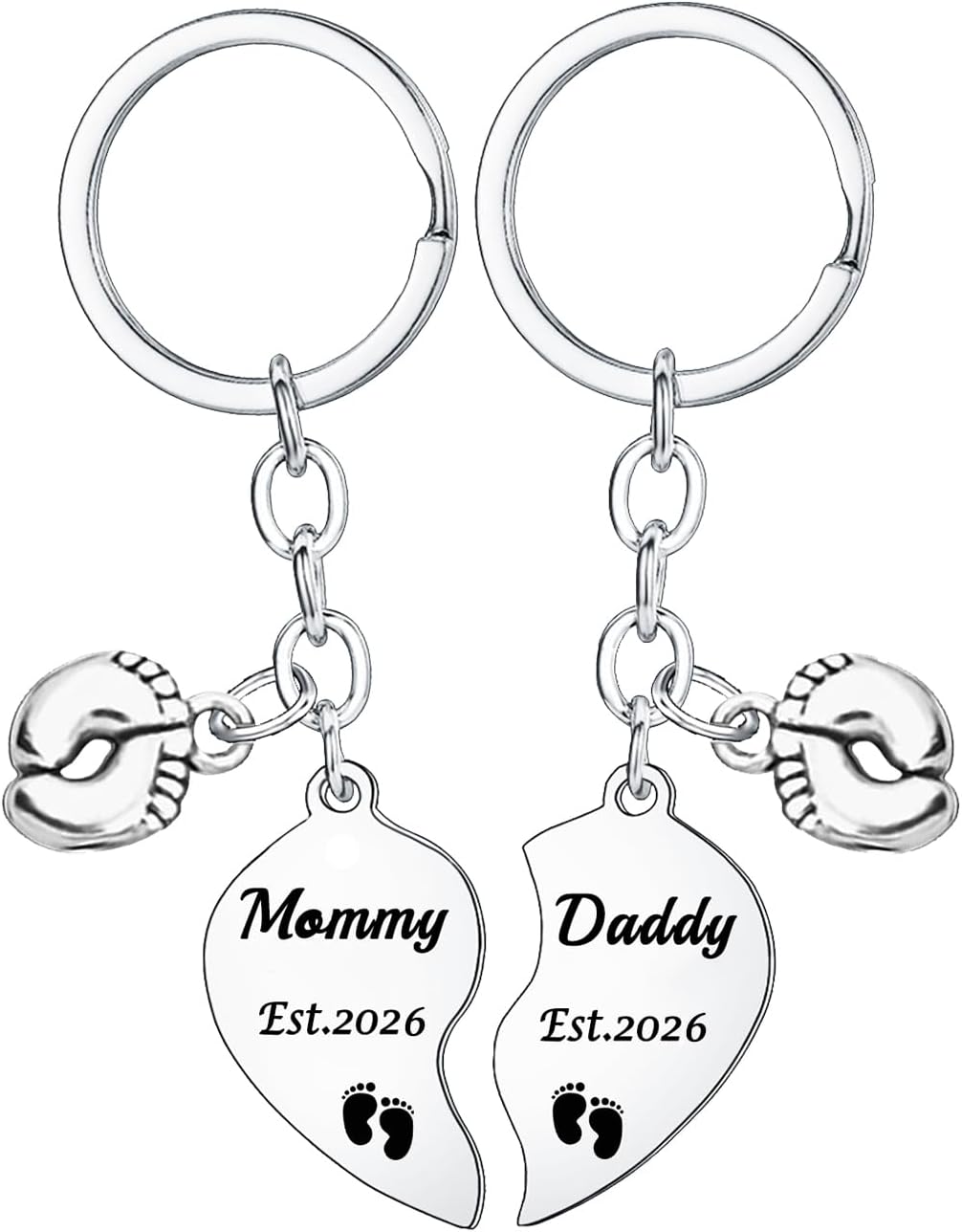 Personalized Parent and Baby Keychains Set