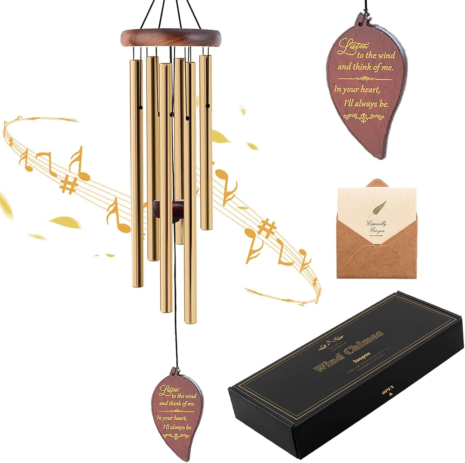 Soopau Wooden Sympathy Wind Chimes