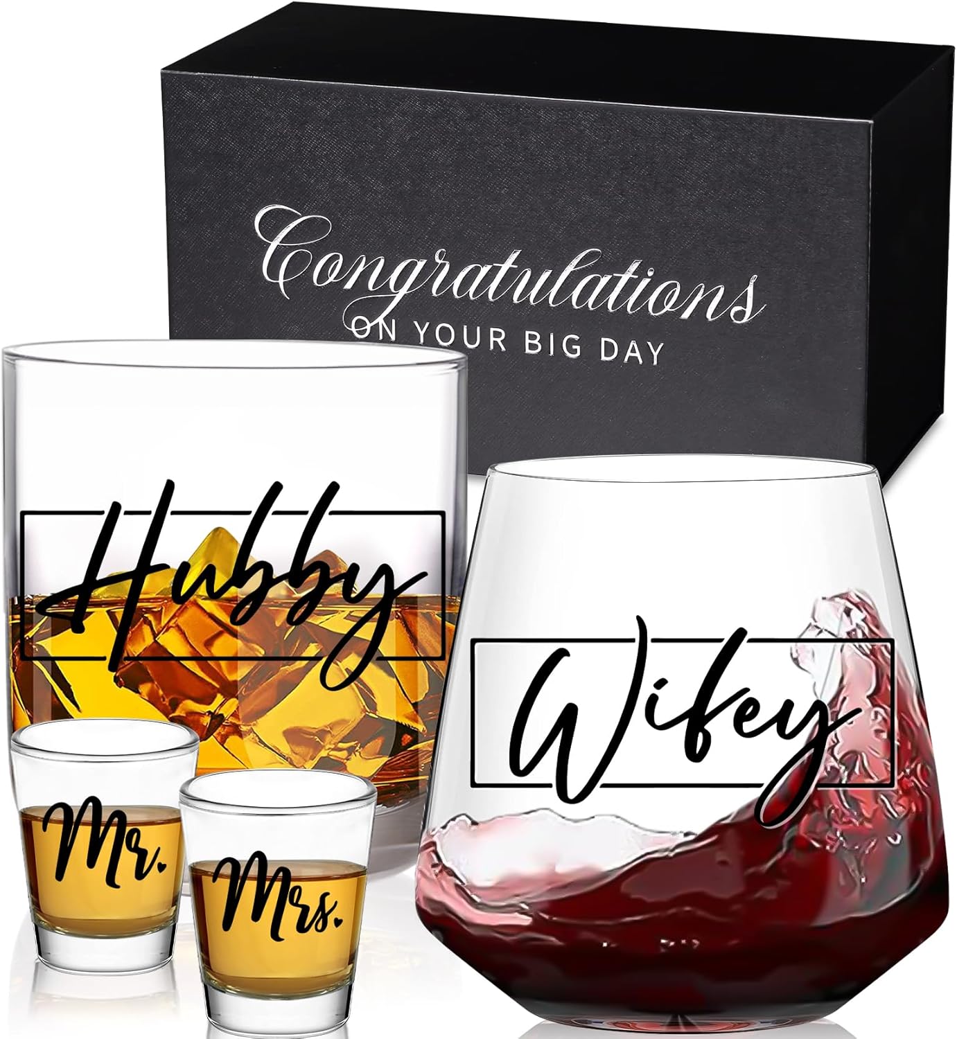 Personalized Wine Glasses with Initials
