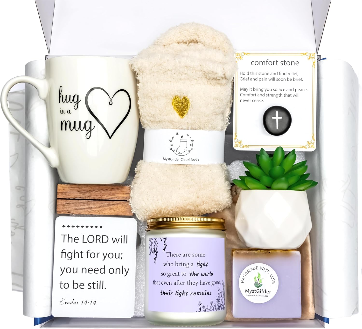 Sympathy Gift Basket with Comfort Items