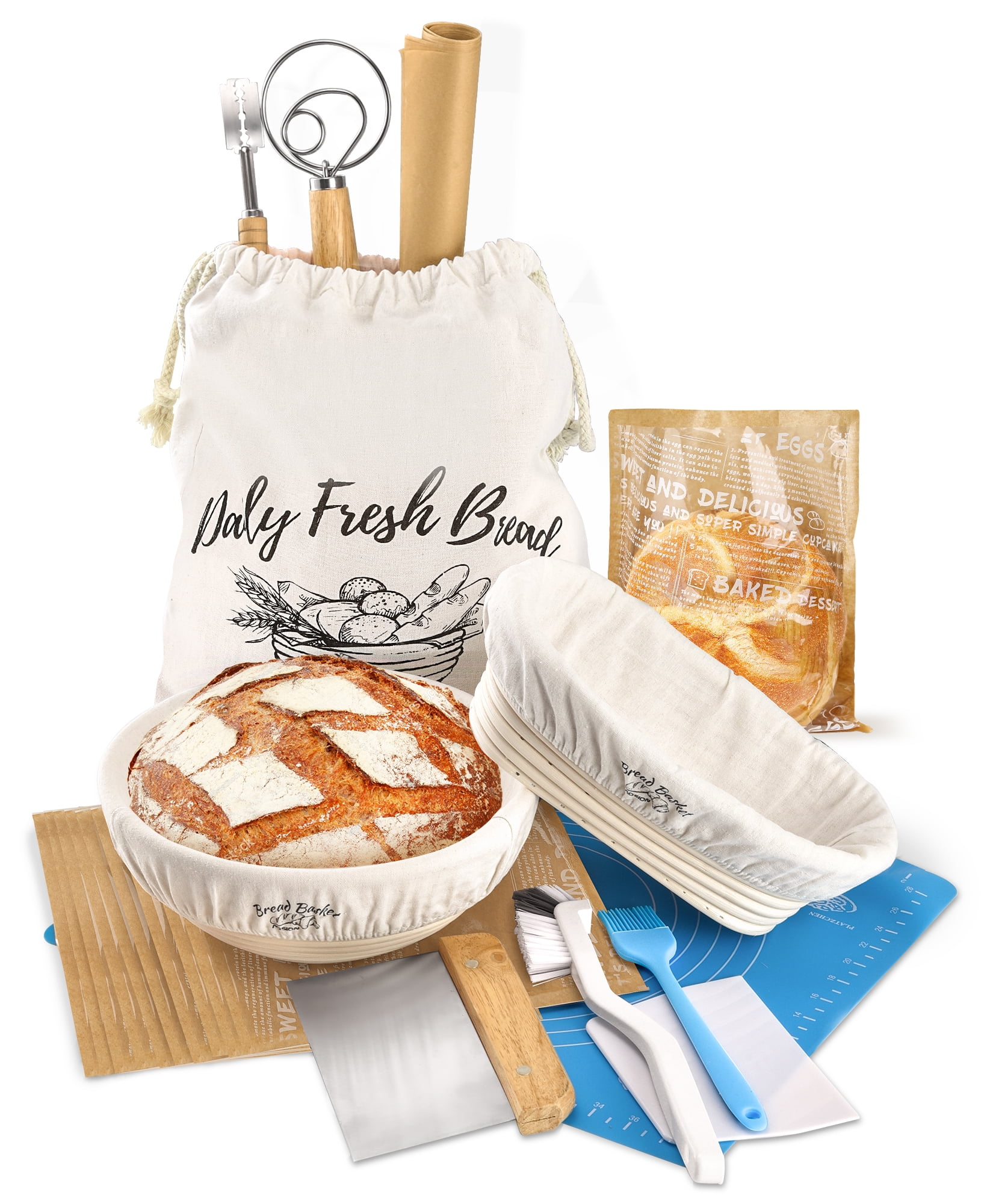 Superbaking Banneton Bread Proofing Basket 9-Inch