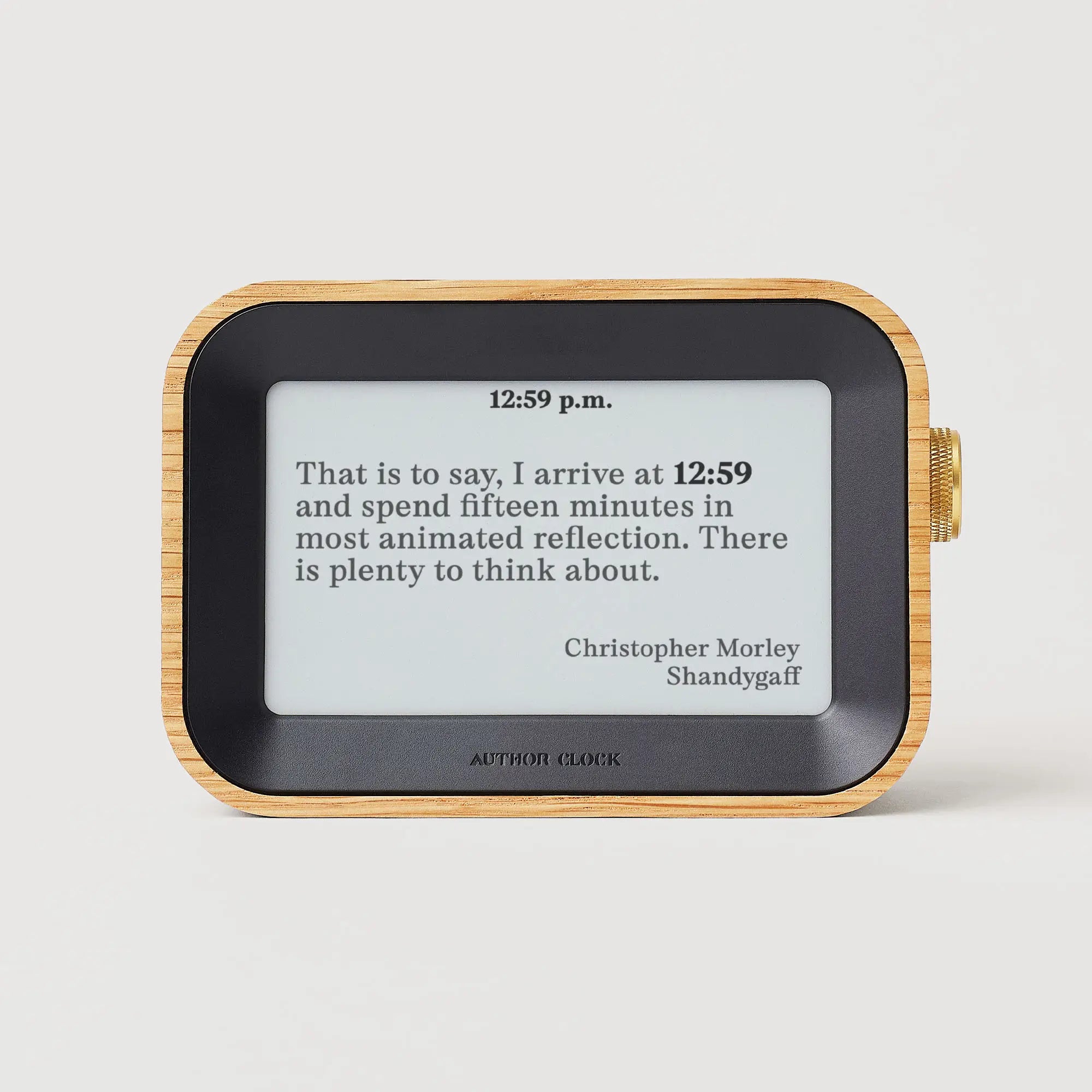 The Author Clock Literary Time Piece