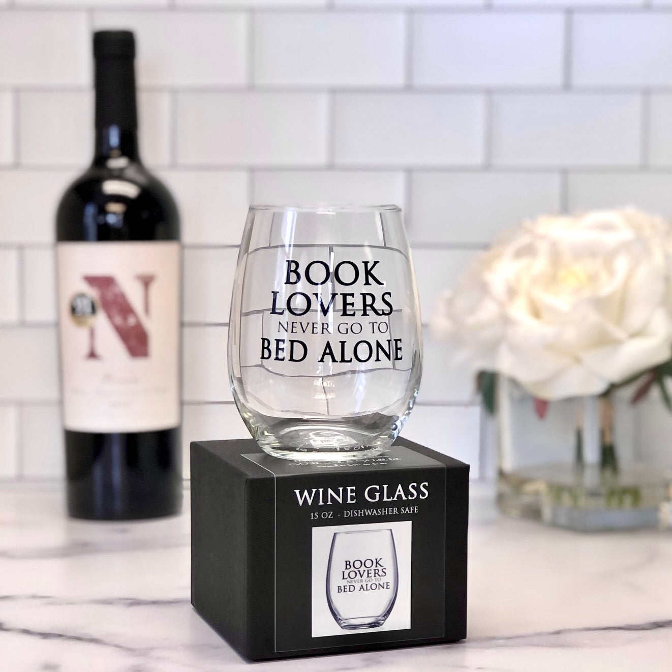 Fly Paper Products Literary Wine Glasses
