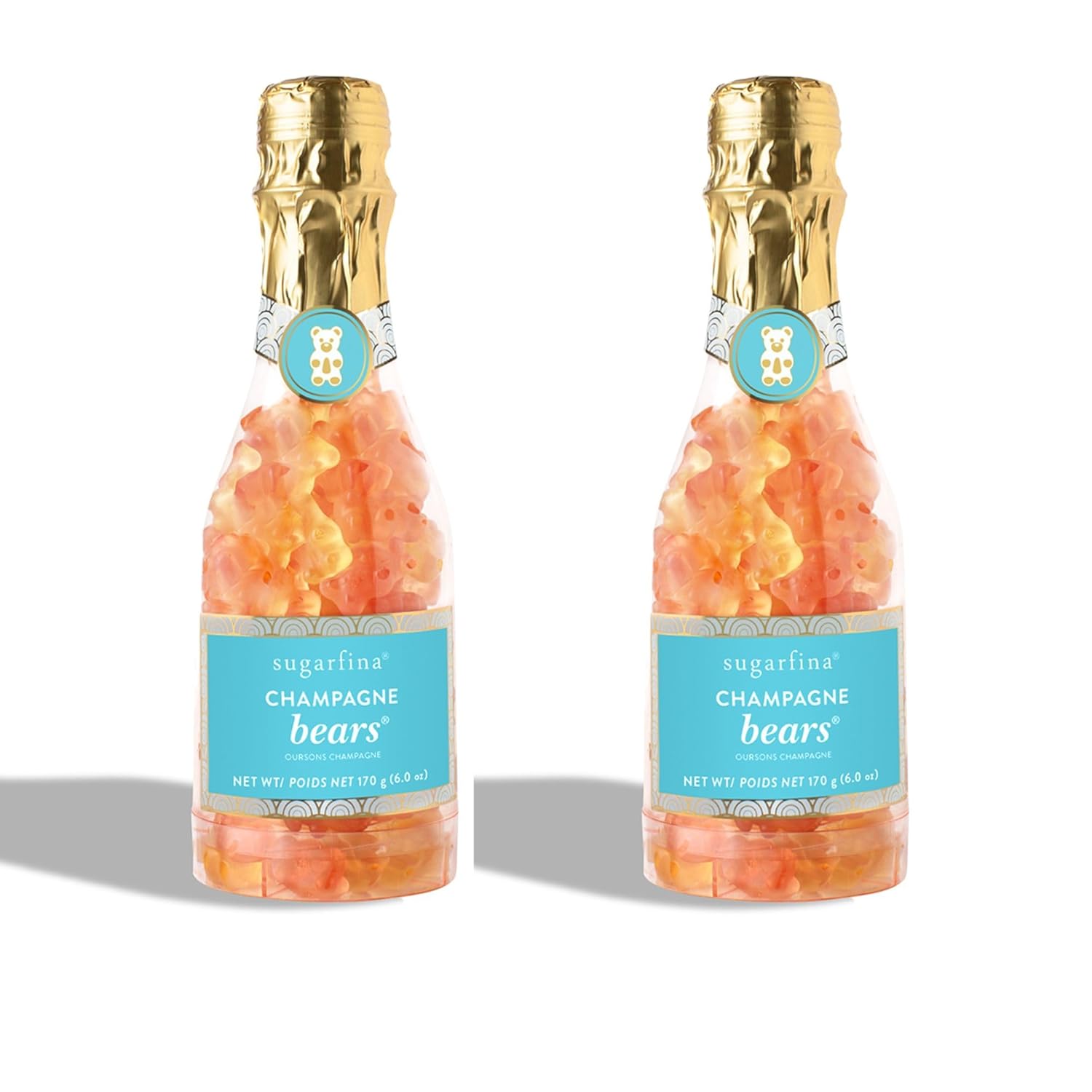 Sugarfina Champagne Bears Celebration Bottle, 6oz, Pack of 2