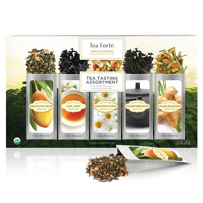 Tea Forté Single Steeps Tea Sampler Set